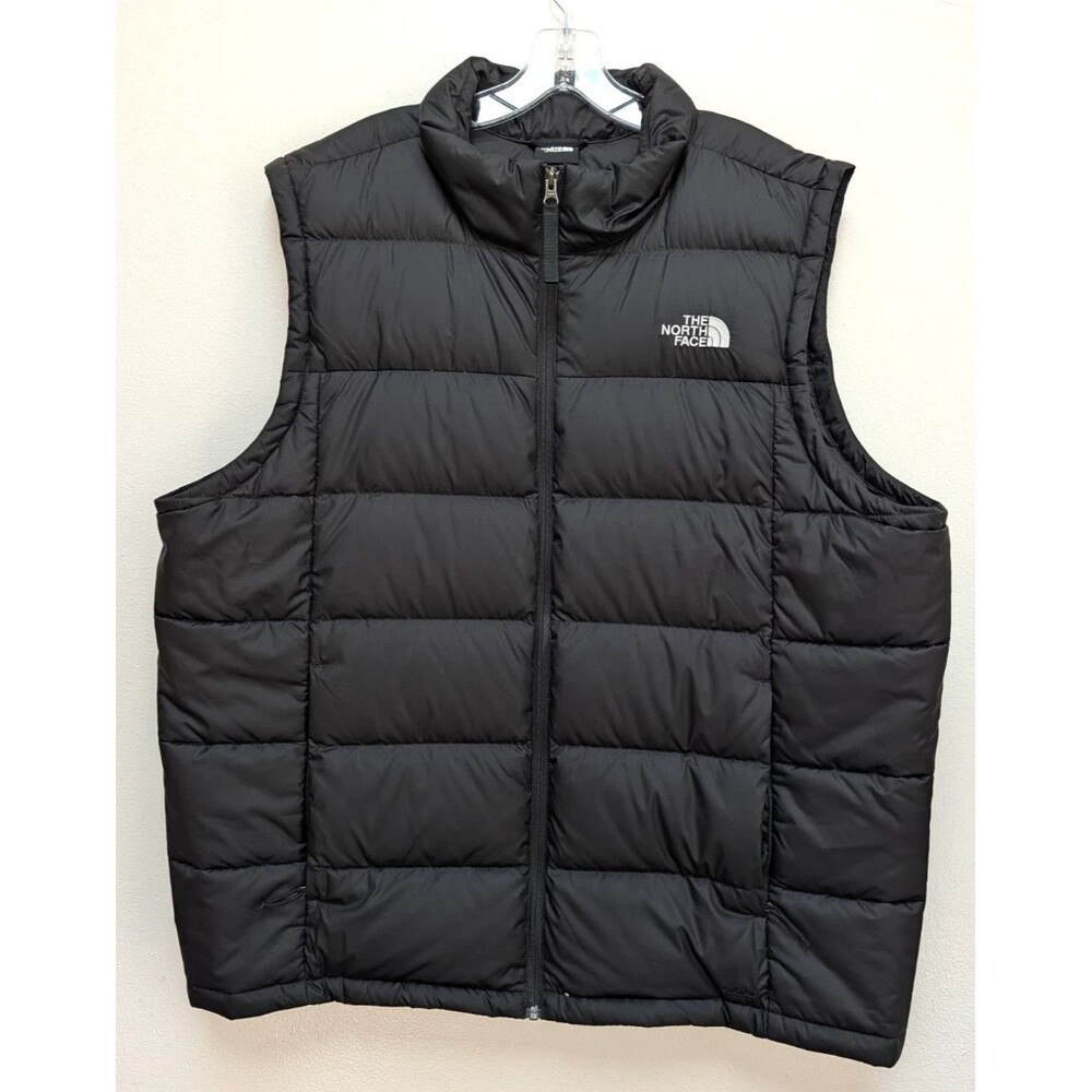 The North Face Size 2XL Puffer Vest Men’s 550 Black Full Zip Outdoor